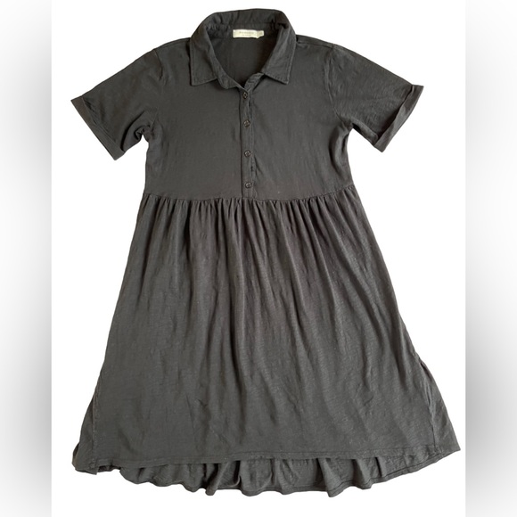 Mododoc Slub Jersey Roll-Up Sleeve Tiered Back Dress Size S - Picture 2 of 10